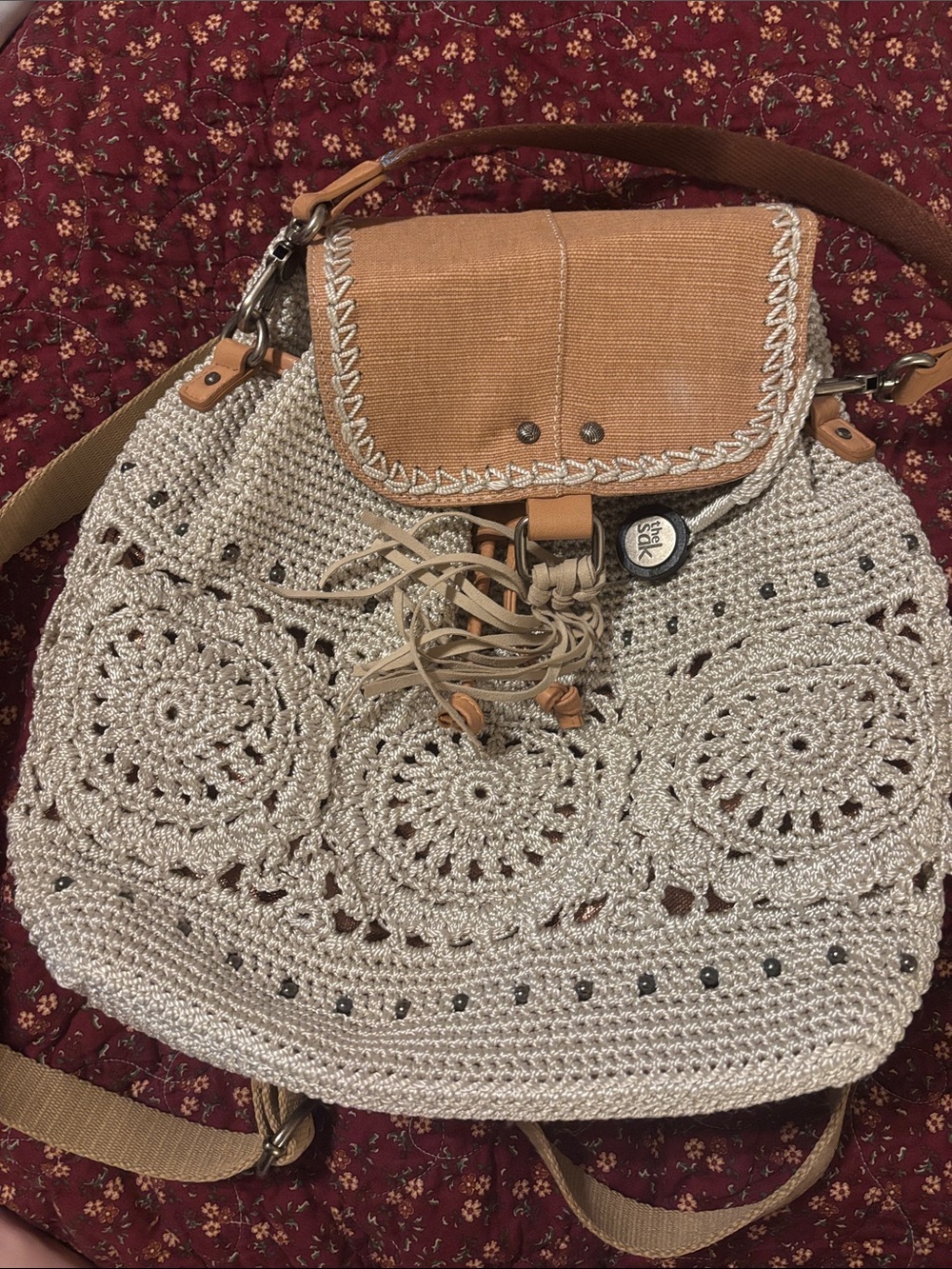 The Sak Tote Bag/backpack with Tan Flap